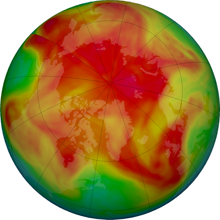 Arctic ozone map for 29 March 2024